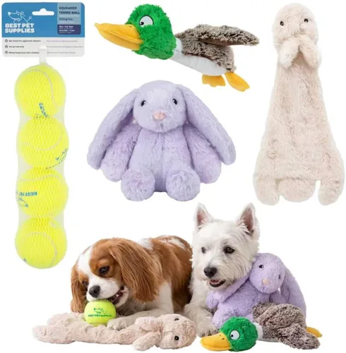 Miniatura 29 de Best Pet Supplies Juguetes chirriantes para perros con tela suave y duradera para mascotas pequeñas, medianas y grandes, juguete interactivo