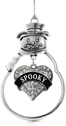 Miniatura 135 de Inspired Silver - Big Sis - Adorno de Navidad plateado - Adorno de árbol de Navidad con dije de corazón con circonita cúbica - Decoración colgante