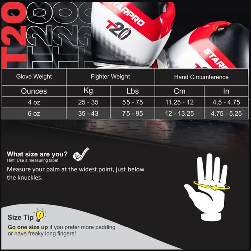 Miniatura 2 de Starpro Guantes de boxeo para niños, 4 onzas, 6 onzas, guantes de boxeo juveniles para niños y niñas, guantes juveniles para boxeo, artes marciales