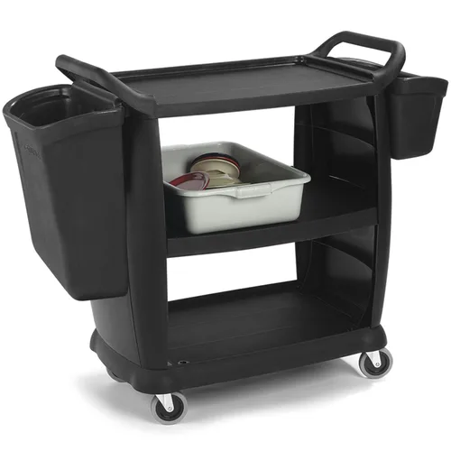 Miniatura 2 de Carlisle FoodService Products CC11TH03 Papelera para carro de autobús, capacidad de 7 galones, 22 pulgadas de altura, 18 pulgadas de ancho, 12.25