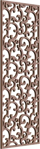 Miniatura 121 de Wheatland Paneles de pared decorativos de madera con calado, 9 3/8 pulgadas de ancho x 24 3/8 pulgadas de alto x 1/4 de alto, nogal