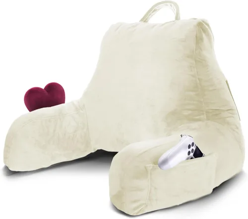 Miniatura 45 de Nestl Almohada de lectura para niños y adolescentes con espuma viscoelástica triturada, almohadas de respaldo para leer, ver y jugar, uso