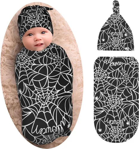Miniatura 9 de Burrito Taco Tortilla Manta para recién nacido con juego de gorro, suave y elástica, manta de bebé, regalo divertido para baby shower de niños