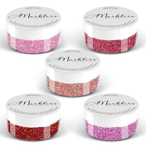 Miniatura 34 de MARBLERS Brillantina de forma gruesa de grado cosmético [estrella] 0.11 onzas (0.11 oz) Escamas No tóxica Vegana Libre de crueldad animal
