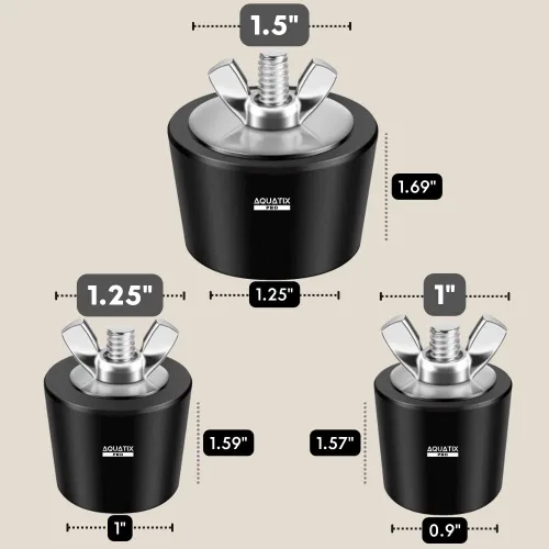 Miniatura 5 de Aquatix Pro Tapones de expansión de invierno para piscina, 3 tamaños, 1 pulgada, 1.25 pulgadas y 1.5 pulgadas, tapones de expansión de invierno