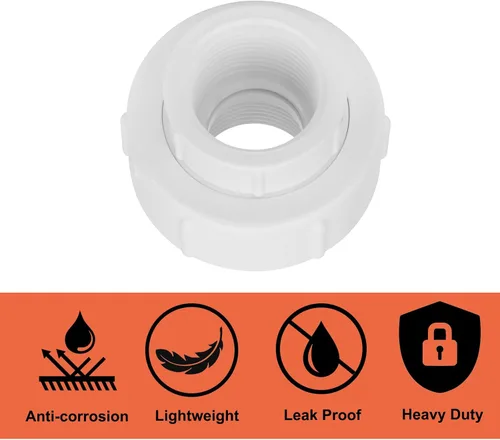 Miniatura 4 de 4 piezas de 1 pulgada de acoplamiento de unión de tubería de PVC con rosca hembra (hembra x hembra) 1'' PVC FNPT unión de acoplamiento adaptador