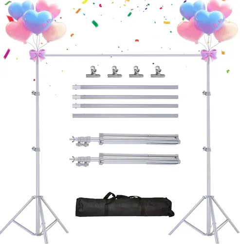 Miniatura 9 de iMounTEK - Soporte para Telón de Fondo para Estudio de Fotografía y Vídeo, 10 Pies de Ancho, Soporte Ajustable para Telón de Fondo, Kit de Soporte