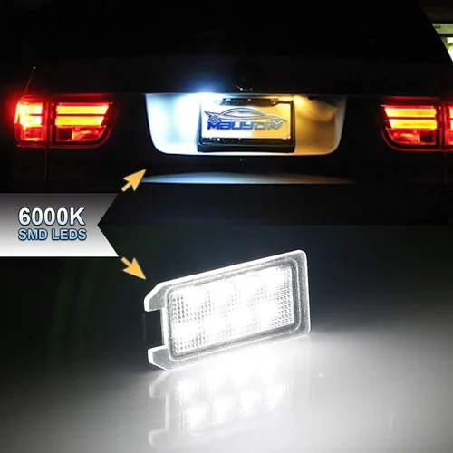 Miniatura 6 de Conjunto de lámpara LED para placa de matrícula compatible con Grand Cherokee WK 6000K 2014-2021, color blanco, paquete de 2