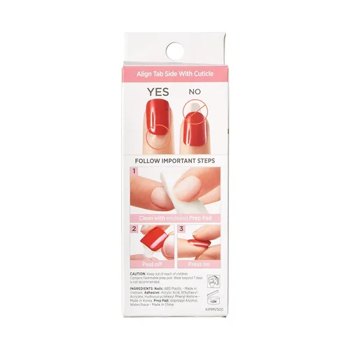 Miniatura 3 de Uñas postizas sin pegamento KISS imPRESS, diseño "All I Want" Púrpura y Blanco
