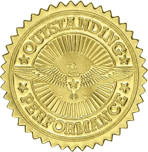 Miniatura 15 de PaperDirect Sello oficial de excelencia en relieve para certificado de lámina dorada, 2 pulgadas, autoadhesivos, 100 unidades, sellos en relieve