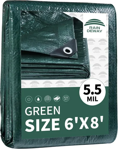 Miniatura 60 de RAINDEWAY Tarps - Lona impermeable de color azul de 4 x 16 pies de grosor, resistente a desgarros, multiusos, para techo, campamento, automóvil