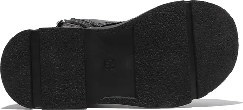 Miniatura 8 de DADAWEN Botas de tobillo con purpurina para niños y niñas, zapatos de combate impermeables con cremallera lateral para niños pequeños, niños grandes