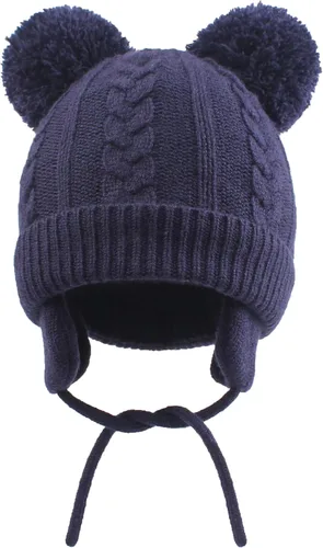 Miniatura 35 de Duoyeree Gorro de invierno para niños pequeños con solapa para las orejas, bufanda gruesa y cálida gorra de calavera para niños y niñas