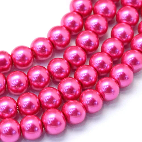 Miniatura 26 de KISSITTY 105 unids/hebra Burly Wood Satin Luster Glass Round Pearl Spacer Bead Loose Beads 0.315 in para bricolaje joyería artesanía 31.4