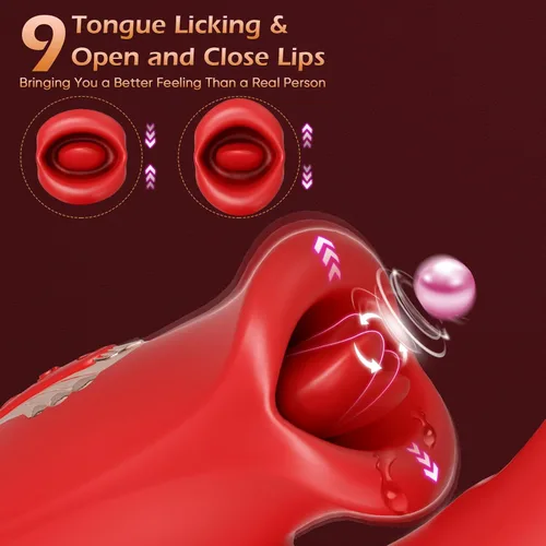 Miniatura 3 de Vibrador para adultos, juguetes sexuales para mujeres, aplicación de control remoto, lengua, rosa, juguete sexual, consolador, vibrador de punto G