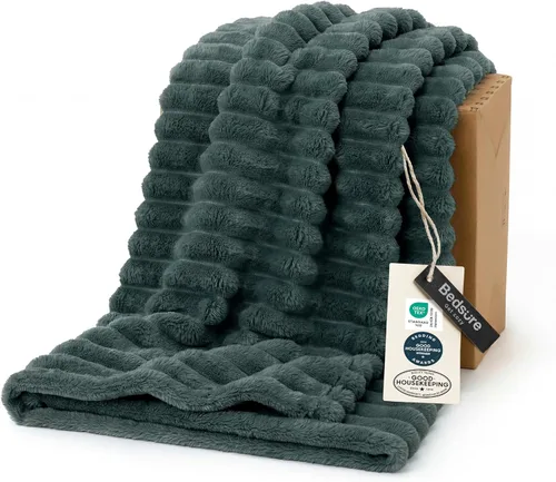 Miniatura 56 de Bedsure GentleSoft - Manta de forro polar azul para sofá, mantas suaves y acogedoras para mujer, lindas mantas pequeñas para niñas, azul claro, 108
