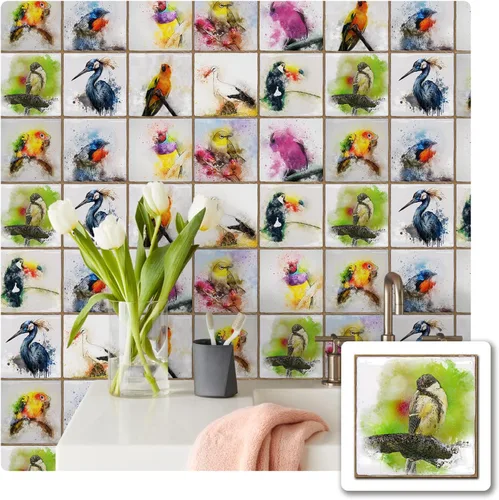 Miniatura 49 de Alwayspon Vinilo adhesivo efecto piedra, pegatinas para azulejos de pared autoadhesivas, protector antisalpicaduras para cocina y baño, T026