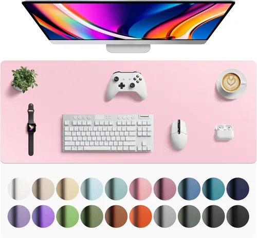 Miniatura 286 de Aothia - Protector de escritorio de cuero sintético, base para mouse, superficie antideslizante e impermeable para escribir y para laptop