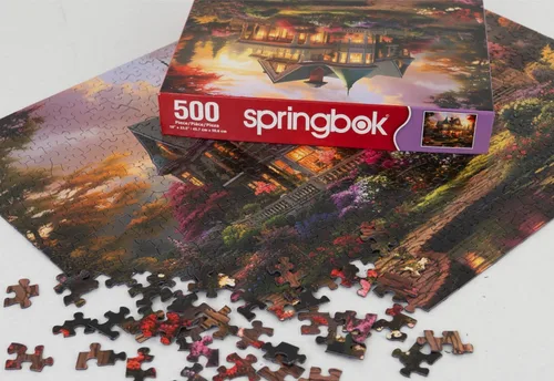 Miniatura 5 de Springbok Victorian Dream - Rompecabezas de 500 piezas para adultos, casa victoriana de ensueño al atardecer, piezas de corte único, fabricado