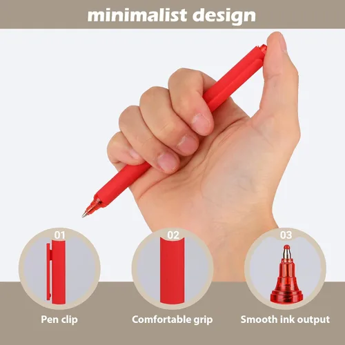 Miniatura 22 de WY WENYUAN Bolígrafos a granel, paquete de 30 bolígrafos negros de bola (punta media de 1.0 mm) - Bolígrafos de escritura suave sin manchas tipo