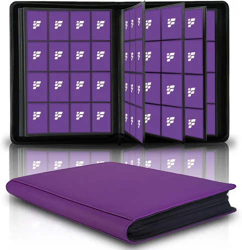 Miniatura 20 de Carpeta de tarjetas coleccionables de 9 bolsillos, libro de tarjetas premium para 360 tarjetas, álbum de tarjetas resistente para tarjetas