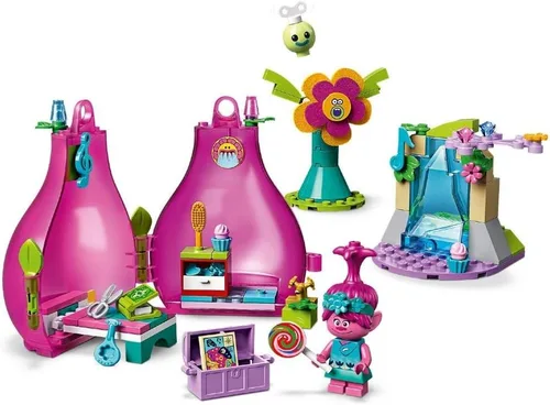 Miniatura 4 de LEGO Trolls World Tour Poppy's Pod 41251 - Kit de construcción de casa de juegos de Trolls con minifigura Poppy Troll (103 piezas)