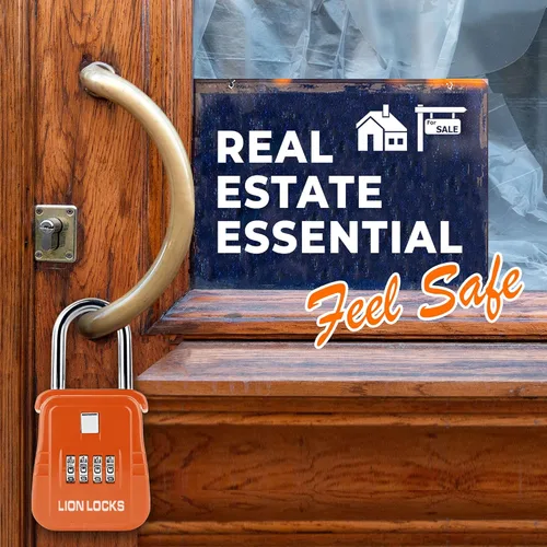 Miniatura 7 de Lion Locks Caja de bloqueo de llaves 1500 con código, caja de seguridad para llaves al aire libre, caja de bloqueo de agente inmobiliario