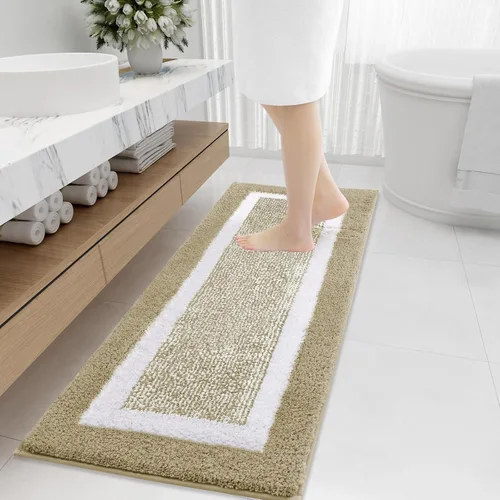 Miniatura 91 de OLANLY Alfombras de baño 24x16, tapete de baño de microfibra extra suave y absorbente, antideslizante, lavable a máquina, alfombra de baño esponjosa