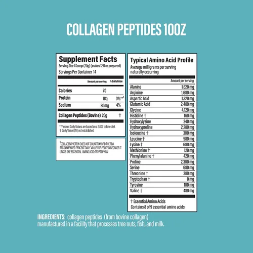 Miniatura 4 de BUBS Naturals Péptidos de colágeno en polvo sin sabor, las mejores proteínas para las articulaciones y la piel, alimentados con pasto criado, apto