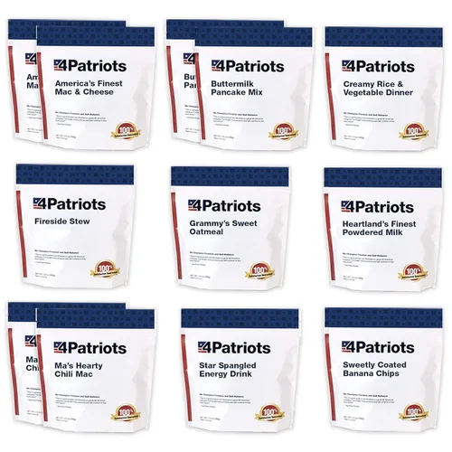 Miniatura 16 de 4Patriots suministro de alimentos para emergencias, kit de supervivencia para 72 horas, vida útil de 25 años, 16 porciones