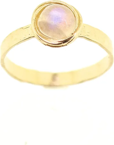 Miniatura 18 de Anillo de oro de piedras preciosas, anillo de piedra chapada en oro de 14 quilates, anillo de piedra apilable, anillo de oro de piedra pequeña