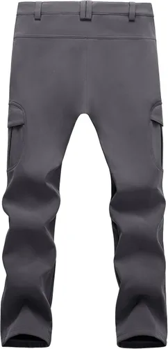 Miniatura 16 de MAGCOMSEN - Pantalones de invierno para hombre, impermeables, con forro polar pantalones tácticos softshell, para snowboard, esquí, con bolsillos
