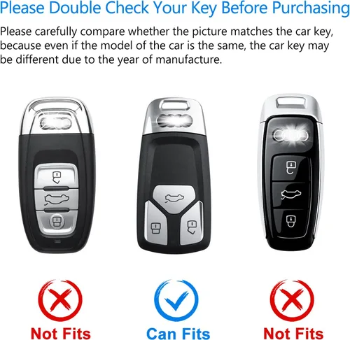 Miniatura 2 de OFFCURVE Funda especial para llave de Audi Key Fob Funda de TPU suave especial para Audi A3 A4 A5 A6 Q5 Q7 TT TTS TT-RS SQ5 SQ7 R8 S5 RS4 RS5 Blanco
