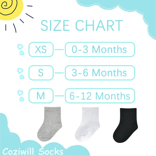 Miniatura 7 de Calcetines para bebé, calcetines blancos para recién nacidos y bebés, paquete de 15 (0-33-66-12 meses), bautismo y bautizo, niñas y niños