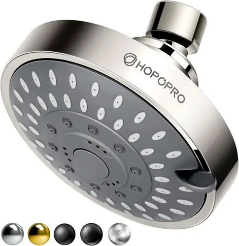 Miniatura 23 de HOPOPRO - Regadera con filtro de alto caudal, 5 modos, fijo de alta presión con filtro, 2 en 1 para agua dura, elimina el 99% de cloro y mejora