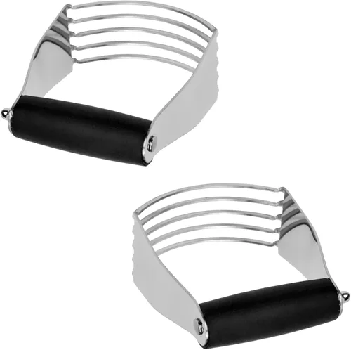 Miniatura 7 de Mezclador de Masa de Acero Inoxidable Cortador de Masa Profesional Herramienta de Horneo Pesada Para Mezclar Harina y Mantequilla (Azul)