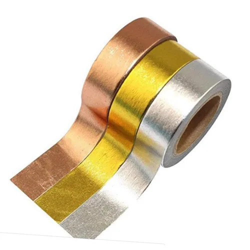 Miniatura 7 de TEHAUX DIY Juego de cinta dorada de oro rosa y plata Washi Tape para el embalaje del planificador de decoración