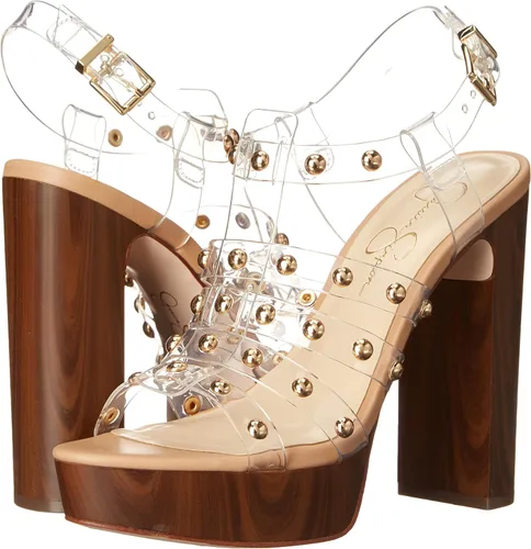 Miniatura 7 de Jessica Simpson Rienne - Sandalias de tacón gladiador con plataforma enjaulada para mujer