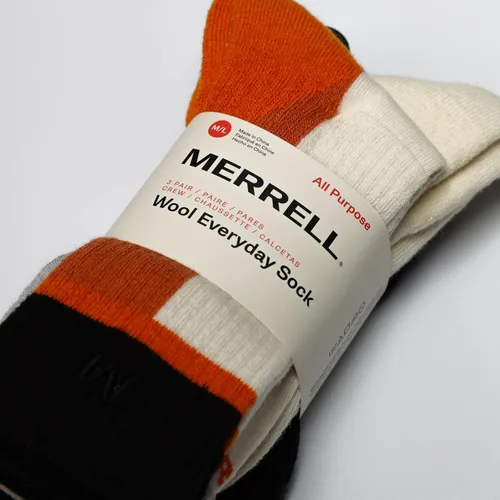 Miniatura 4 de Merrell Unisex Adult Wool Everyday Hiking Socks - 3 Pairs Crew - Cushioned Moisture Wicking