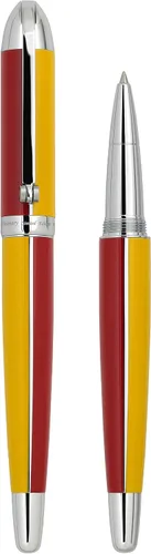 Miniatura 2 de Xezo Visionary - Bolígrafo roller de latón y aluminio, punta fina. Lacado a mano en oro Aspen y rojo. Numerado en edición limitada de 500.