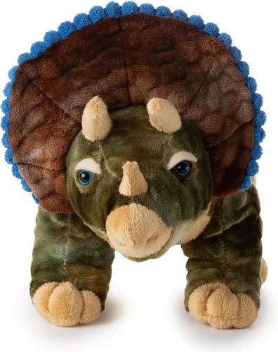 Miniatura 2 de The Petting Zoo Triceratops - Peluche de peluche, regalo para niños, animales de dinosaurio, juguete de peluche de dinosaurio Triceratops, 16
