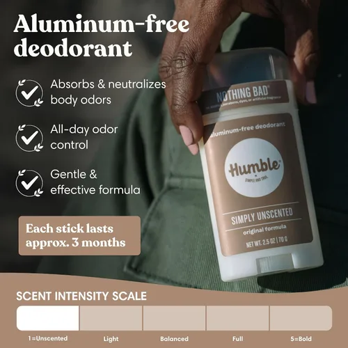 Miniatura 2 de HUMBLE BRANDS - Formula original de desodorante sin aluminio Control de olores de larga duración con bicarbonato de sodio y aceites esenciales