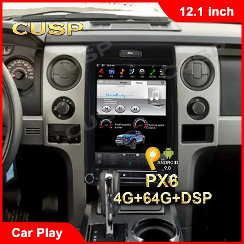 Miniatura 3 de CUSP Estéreo de coche Android estilo T de 12.1 pulgadas para Ford F150 F-150 Raptor 2009-2014, PX6 4GB+64GB unidad principal de pantalla táctil