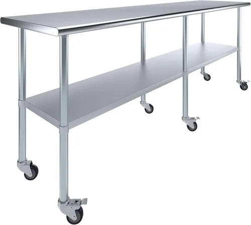 Miniatura 60 de Mesa de trabajo de acero inoxidable, mesa de metal