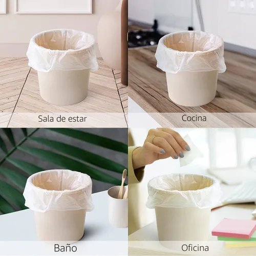 Miniatura 5 de Teivio - Bolsas de basura pequeñas de 0.5 galones de 11 x 12 pulgadas, pequeñas bolsas de plástico para cubos de basura de escritorio/perros
