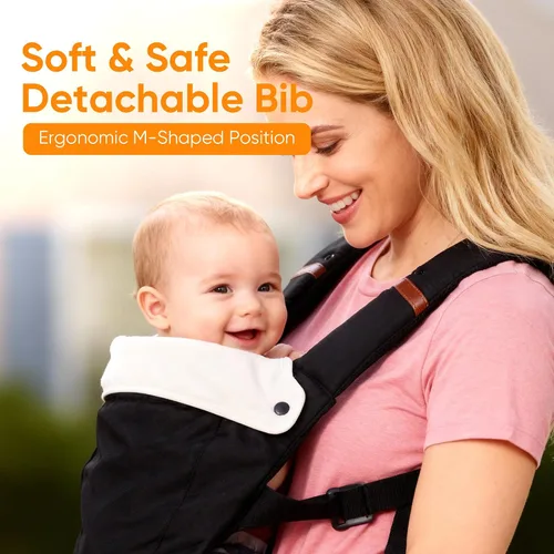 Miniatura 6 de Portabebés, 6 en 1, portabebés para recién nacidos a niños pequeños, portabebés con asiento de cadera soporte lumbar de 7 a 45 libras, portabebés
