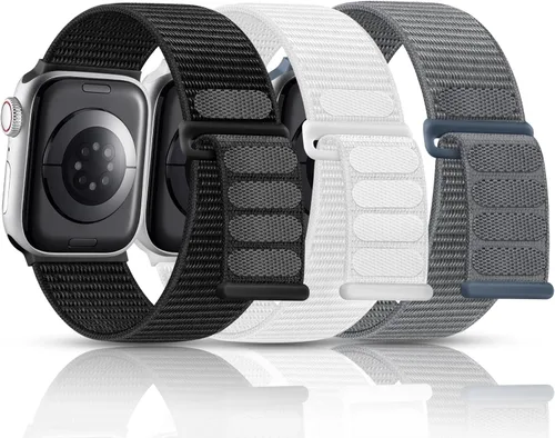 Miniatura 16 de Getino Banda Deportiva de Nylon Compatible con Correas de Apple Watch para Mujeres y Hombres 40mm 41mm 38mm 42mm 46mm 44mm 45mm 49mm, Correa