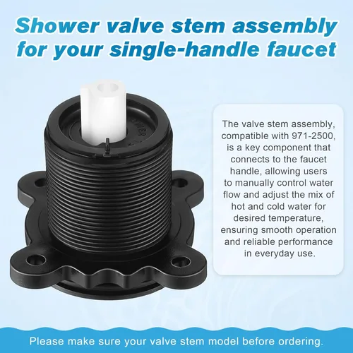 Miniatura 8 de Dreyoo Cartucho de equilibrio de presión de 4 piezas y conjunto de vástago de válvula, compatible con 971-2500 y 974-2910, compatible con válvula