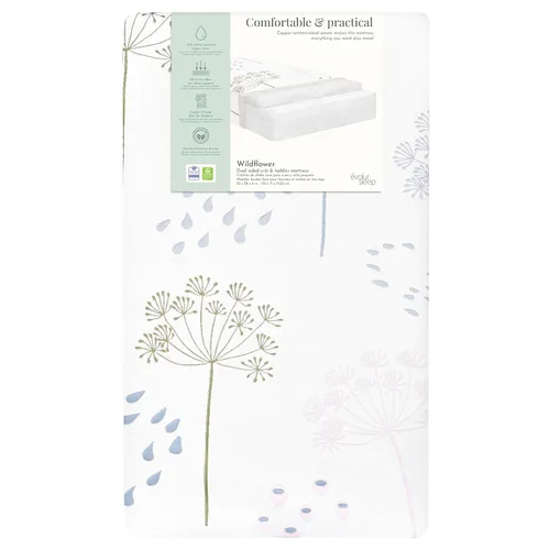 Miniatura 8 de Dream On Me Pure Zen - Colchón 2 en 1 para cuna y niño pequeño, certificado Greenguard Gold y BSA, capa de cobre con infusión de cobre, funda Blanco