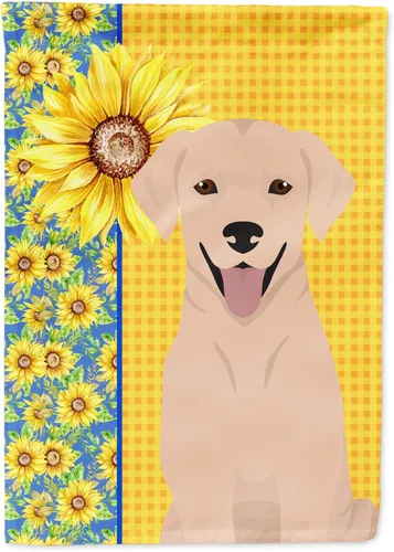 Miniatura 367 de Caroline's Treasures WDK5331CHF - Bandera de verano con diseño de girasoles rojos y blancos, manga grande, para porche, para colgar en la pared
